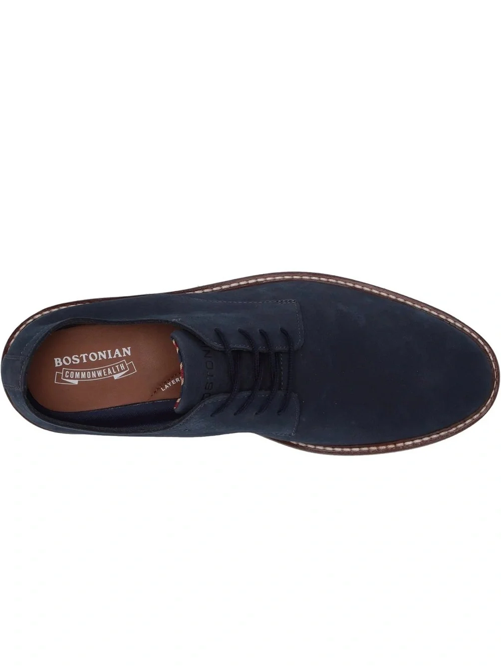 Bostonian Men's Navy Suede Derby Shoes - Classic Lace-Up